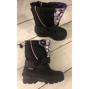 Tundra Quebec Black Floral Winter Snow Boot Size 7